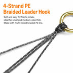LINNHUE 4pcs /Box Carp Fishing Hooks Hand Tied High Carbon Steel Chinu Hooks With Bait Spring, No. 0.3, No. 0.5, No. 0.8, No. 1.0, No. 2.0, No. 3.0
