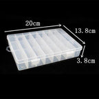 HENGJIA qt022 Twenty Four Grid Waterproof Multifunction Fishing Tool Gear Storage Transparent Fishing Tackle Box, qt022