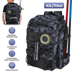 Fishing Backpack 42L with Rod Holders & 16 Pockets
