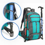 50L Fishing Hiking Backpack Large Capacity Travel Bag
